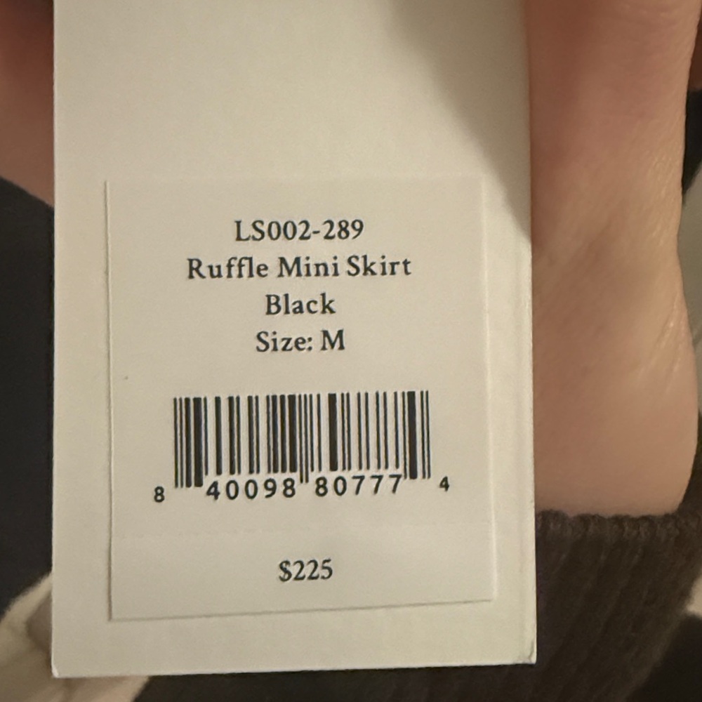 LoveShackFancy Black Ruffle Mini Heritage Skirt - Picture 4 of 4